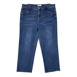 J. Jill Smooth Fit Full Leg Jeans Blue Denim Size 18 Casual Wardrobe Basics